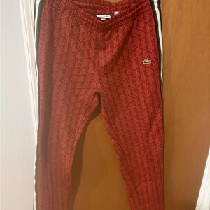 Lacoste Red Track Pants